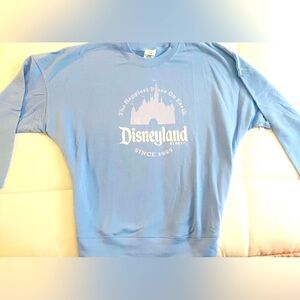 Disneyland Resort Happiest Place On Earth 1955 Blue Crewneck Long Sleeve Shirt